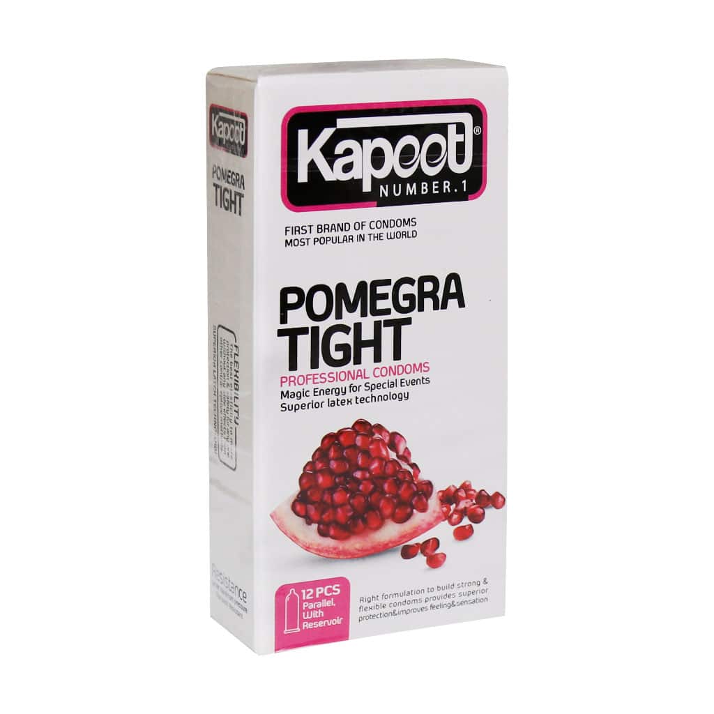کاندوم تنگ کننده کاپوت مدل pomegra tight بسته 12 عددی